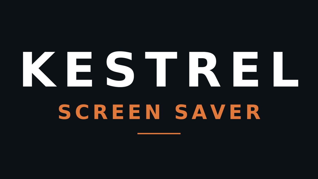 The Kestrel screensaver: camera tiles filling the entire TV screen, dimmed, with no interface over them.